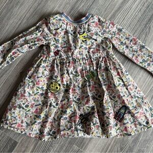 Next Multicolor Space-Themed Kids Dress